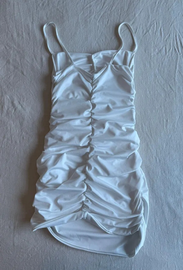 White Bodycon Cut Out Dress - Image 2