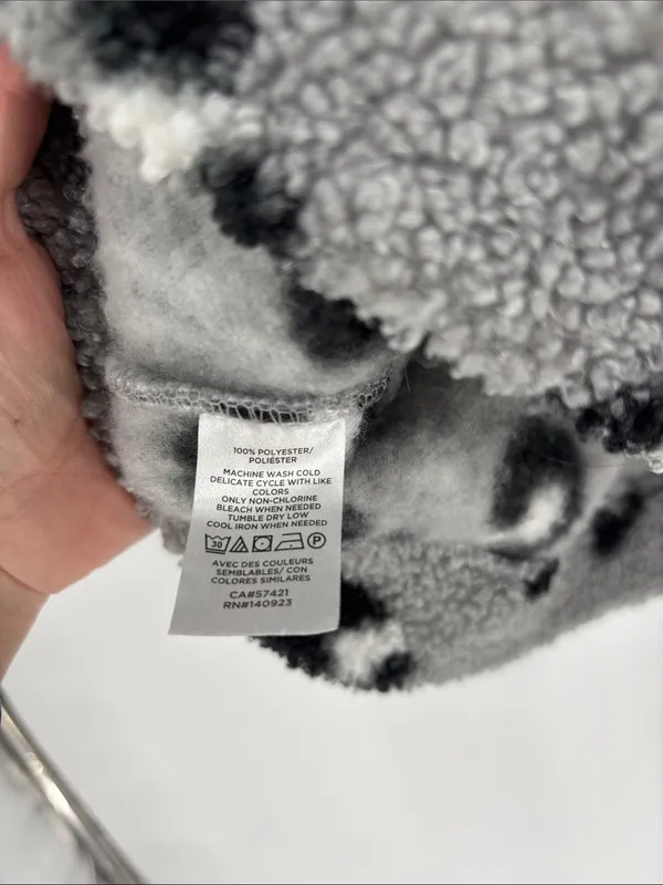 Loft animal print large Sherpa pullover - Image 3