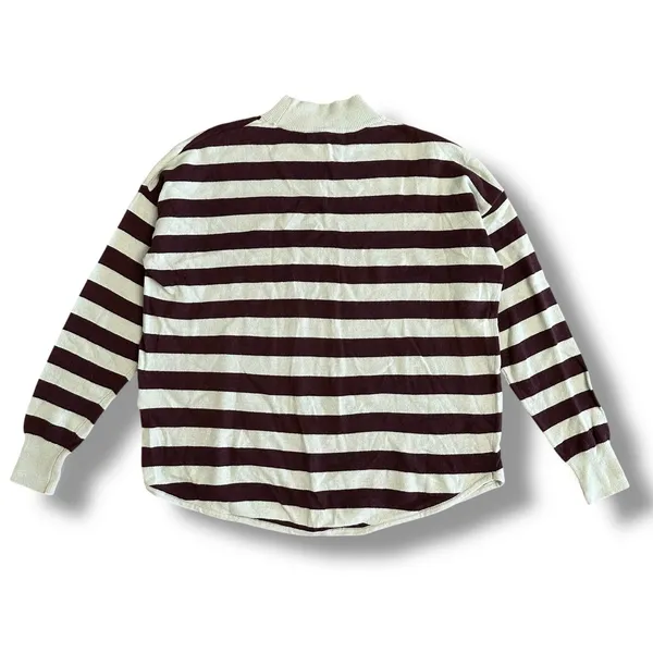 Madewell Mock Neck Sweater Women’s S‎ Burgundy Green NWT Merino Alpaca Blend - Image 5