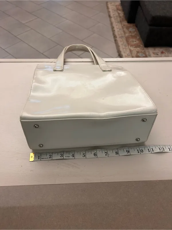 Bag Cream Shoulder Bag with Double Handles - Image 2