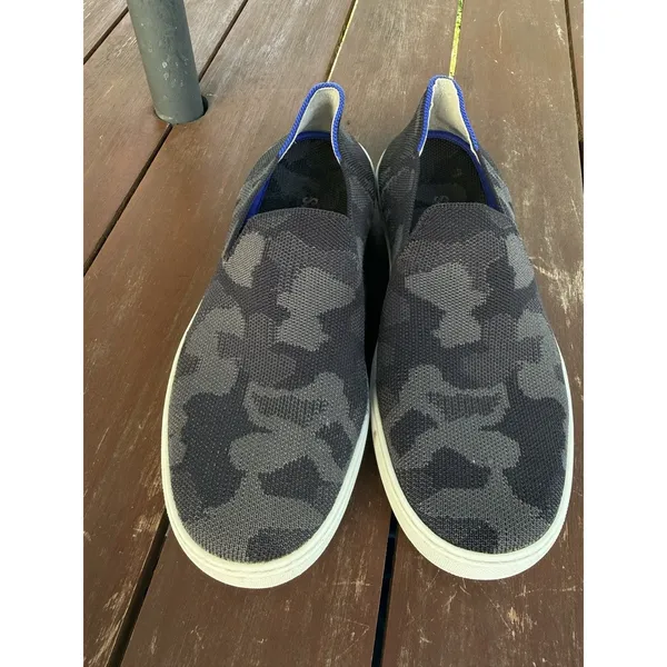 Rothy’s Women The Original Slip On Sneaker Blue Camo Knit Comfort Casual Size 10 - Image 7