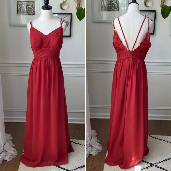 Azazie Burnt Orange Bridesmaid Formal Dress Gown 16 - Image 2