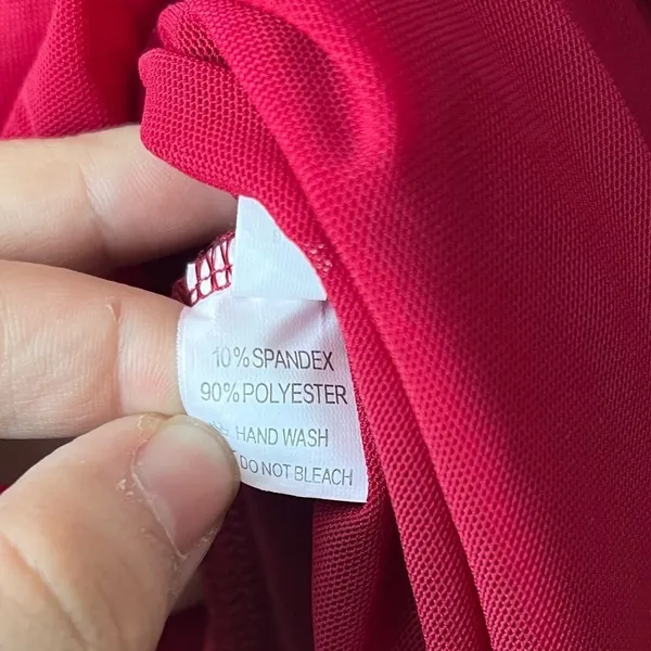 Red One Shoulder Ruched Bodycon Maxi Dress Size Large - Image 7