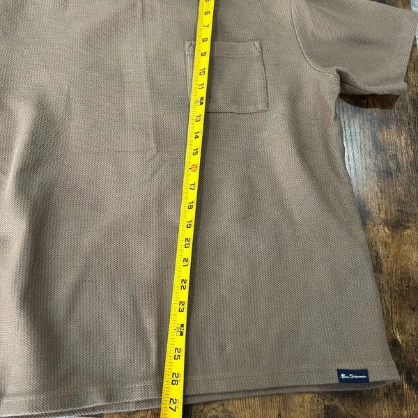 Ben Sherman Pocket T-Shirt Mens Large Brown Textured Cotton Crew Neck NWOT - Image 8