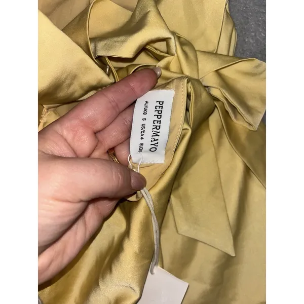 Peppermayo Yulina mini dress yellow nwt us‎ size 4 - Image 10