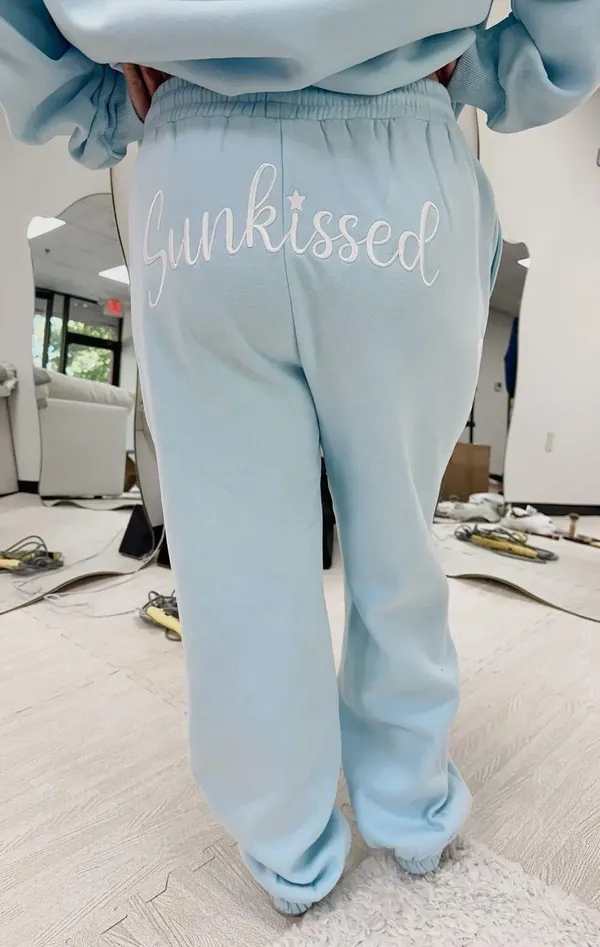 Sunkissed Coconut Powder Blue Sweatpants - Image 3