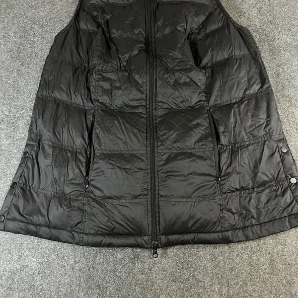 J. Jill Womens Black Down Puffer Vest‎ Quilted Sherpa Lined Mock Neck XL - Image 8