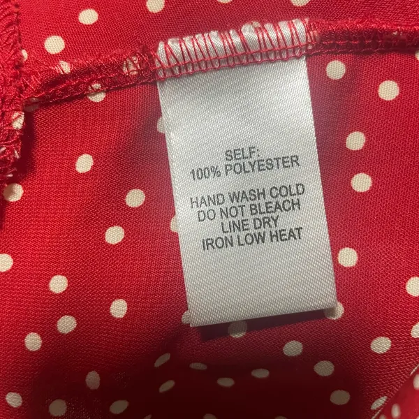 Lulu's Red Polka Dot Ruffle Crop‎ Top - Image 3