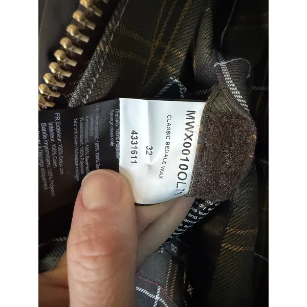 Barbour Classic Bedale Wax Jacket Olive Sz 32 Unisex NWT $425 - Image 9