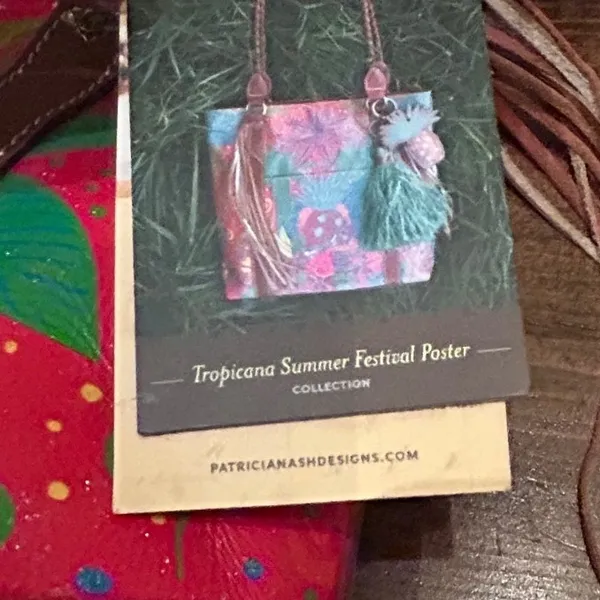 Patricia Nash Rena‎ Tote Tropicana Summer Festival Bag Purse Bohemian Artistic - Image 4