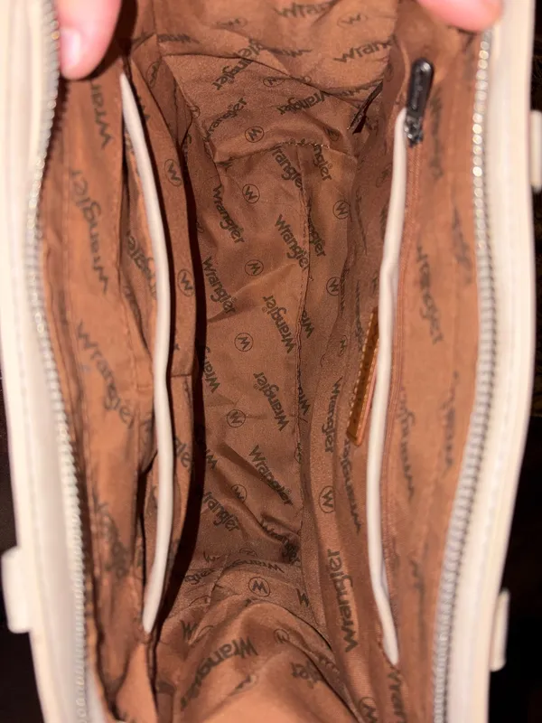 Cream and Brown Wranglers Handbag - Image 7
