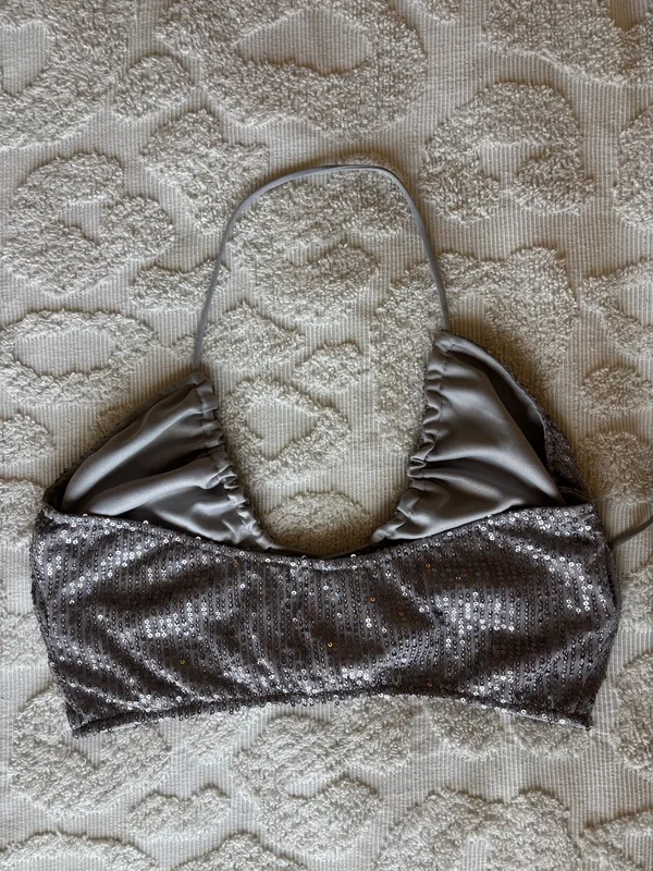 Motel Rocks Adjustable Sequined Crop Top - Image 4