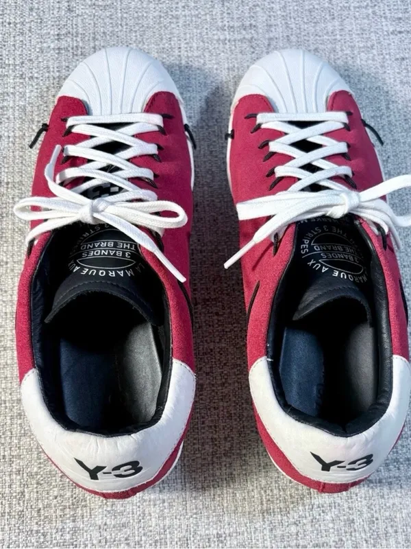 💥Adidas Y-3 Yohji Yamamoto Super Knot Chili Pepper Red Suede Sneakers W 6.5🧡 - Image 2