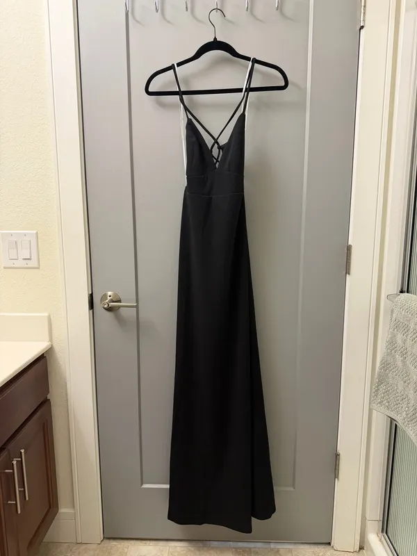 Lulus Black Bridesmaid Maxi Dress - Image 2