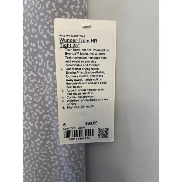 NWT Lululemon Wunder Train Size 6 25" LDSM LEOPARD DAISY STARLIGHT MULTI - Image 5