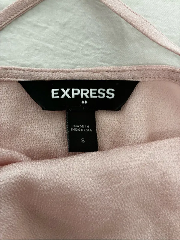 Express Blush Pink Strappy Bodysuit with Cross-Back - Image 2