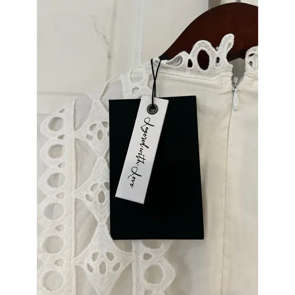NWT NEW Layered With Love Lindsey Maxi Dress White Lace Small MSRP $178 - Image 8