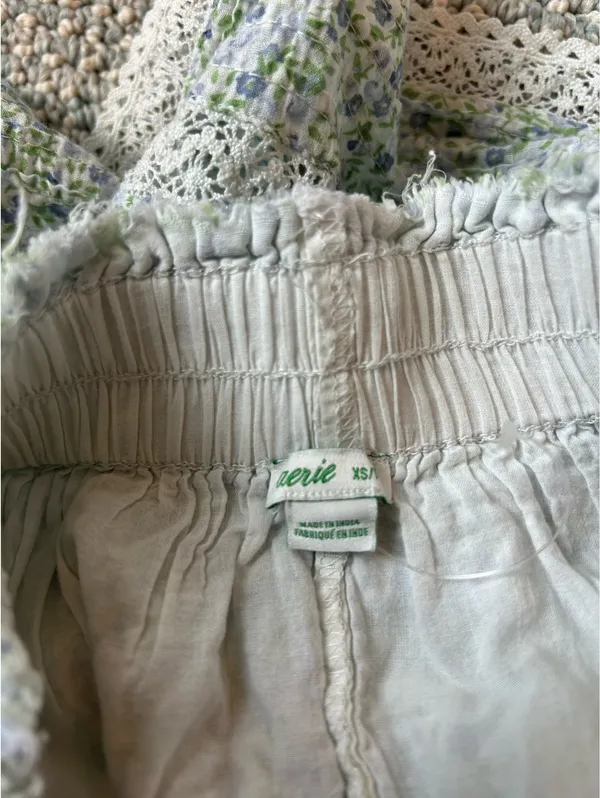 aerie ruffle green and blue floral skirt - Image 3