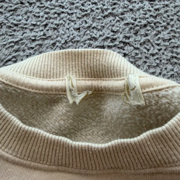 Ohio The Buckeye State Embroidered Cream Crewneck Sweatshirt Womens XL - Image 8