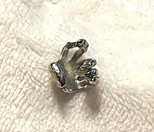 Silver Skeleton hand Ear Cuff - Image 3