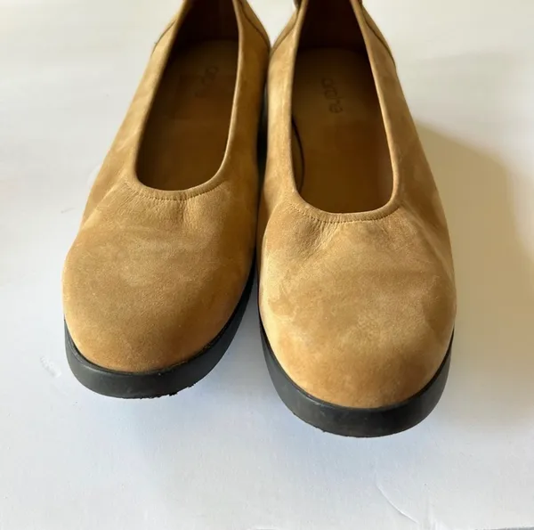 Arche Albame Beige Leather Nubuck Flats Women's Size 7 US / 38 EU - Image 5