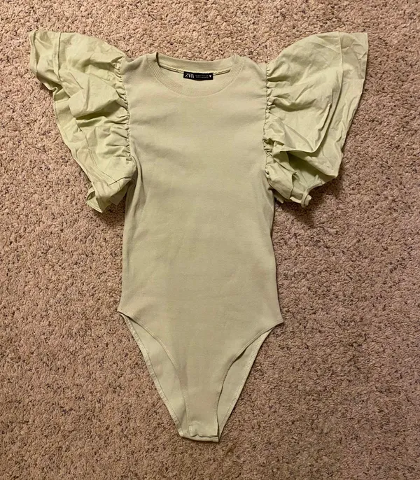 ZARA ‼️ Puff Sleeve Ribbed Bodysuit‼️ - Image 3