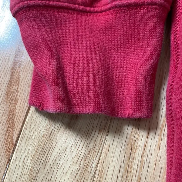 American Eagle Sweater Womens Small Red Logo Pullover Sweatshirt Crewneck Ladies - Image 7
