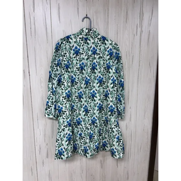 Tuckernuck Cerulean Vine Cotton Linen Palmerston Dress Women's XS New - Image 6
