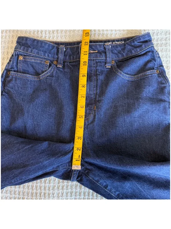 J.Crew Curvy Cropped Kick Out Jeans Womens 28 High Rise Dark Wash Denim CN340 - Image 8