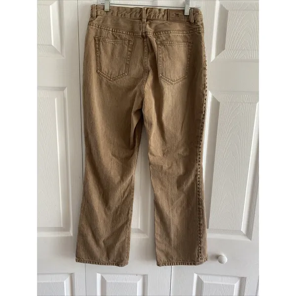 Lauren‎ Ralph Lauren Studded Straight Jeans 10P Tan Boho Western Cotton Size 10P - Image 5