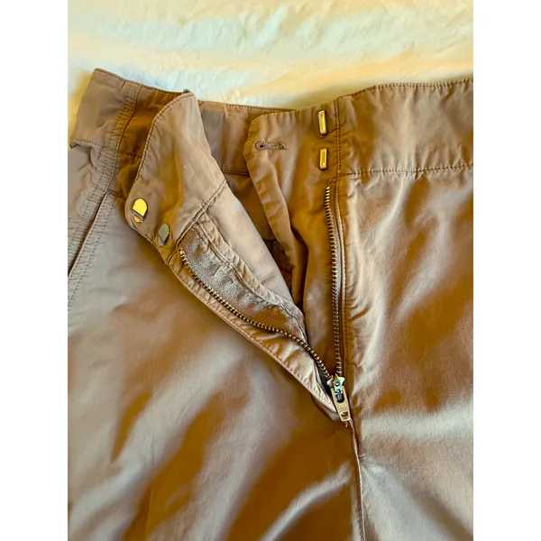 Theory Pants Womens Size 4 Tan Barrel Leg Cotton Twill Pockets High Rise Casual - Image 7