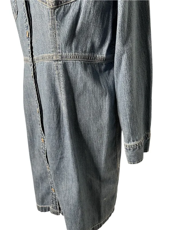 Levi's Women's Otto Western Denim Shirt Dress Size XL - Image 6