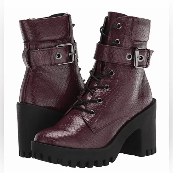 Madden Girl Women's Coco Fashion Boot size 7.5 burgundy - Image 3