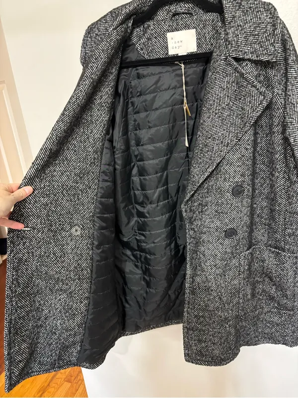 NEW Target A New Day Women’s Herringbone Oversized Peacoat - Size S - Image 8