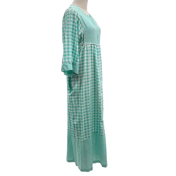 Leisure Life Vintage Gingham Lounge House Dress XL - Image 8