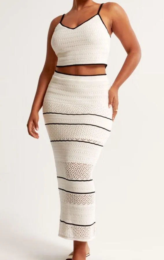 Abercrombie Crochet-Style Bra and Skirt - Image 3