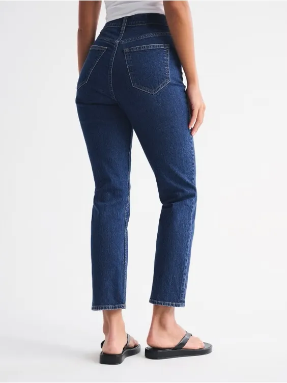 ABERCROMBIE & FITCH Curve Love The Ankle Straight Ultra High Rise Jeans - Image 2