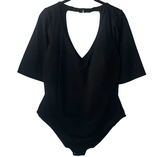 NEW SPANX Piqué Shaping One Piece Rashguard Swimsuit Coastal Resort Comfort 3X - Image 2