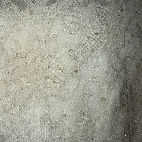 Beautiful Oleg Cassini Strapless Brocade Wedding Gown - Image 9