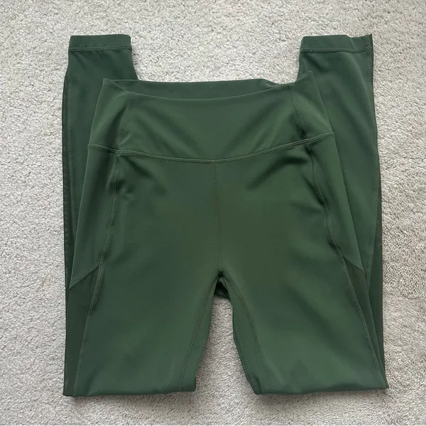 stori Green Full Length Workout Leggings Size 6 - Image 3