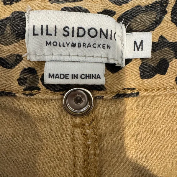 Lili Sidonio Molly Bracken Shorts Women's M Brown Leopard Animal Print High Rise - Image 3