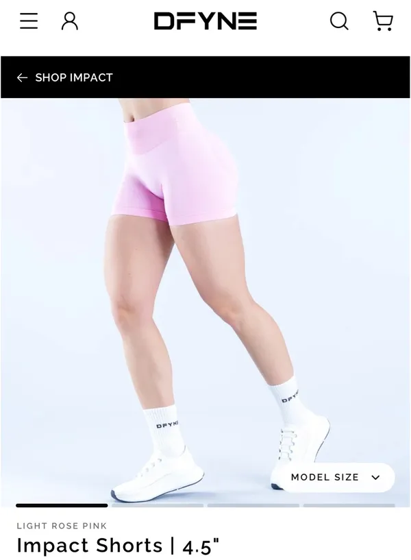 DFYNE Impact Shorts 4.5” | Light Rose Pink | XS - Image 3