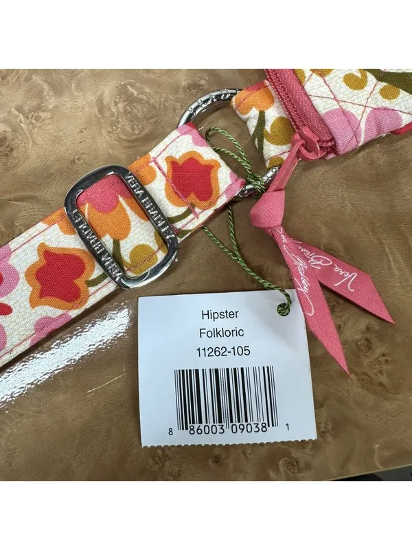 NWT Vera Bradley Folkloric Hipster Crossbody Bag Quilted Floral Pink Orange - Image 5