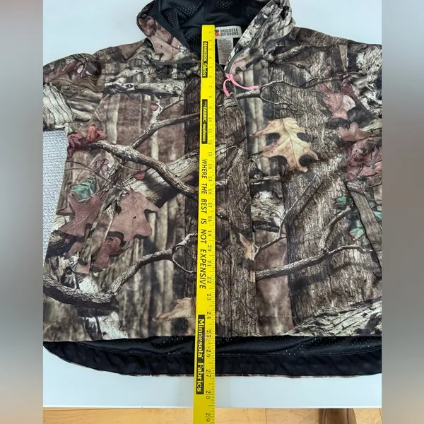 Russell Athletic Russell Outdoors Green Brown Tan Camouflage Full Zip Hooded Jacket Size Kids XL - Image 9