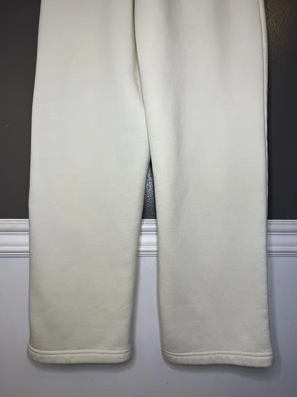 PrettyLittleThing Pants Womens Medium White Fleece Straight Leg Lounge Pockets - Image 7
