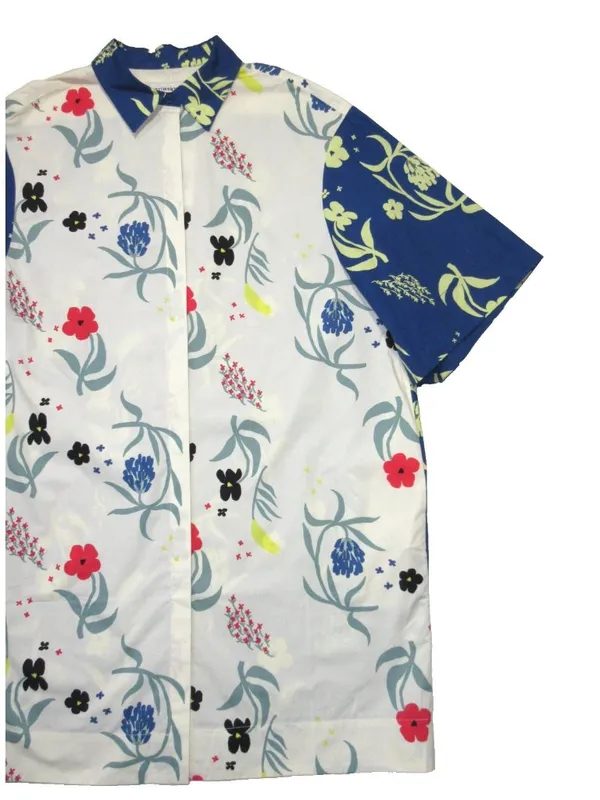 NWT marimekko Fasadi Herbaario Floral Print Cotton Poplin Shirt Dress 40 / 10 - Image 8