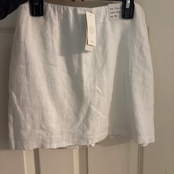 Abercrombie, white linen skirt - Image 3