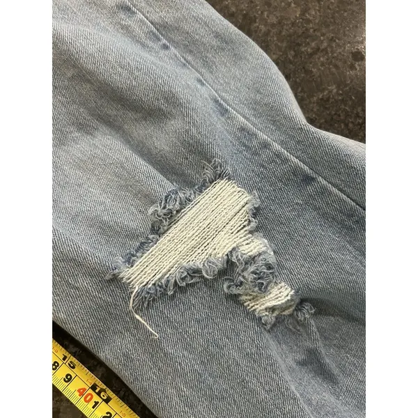 Old Navy Jeans Womens Size 4 Light Wash Denim High Rise Wide Leg Baggy Grunge - Image 9