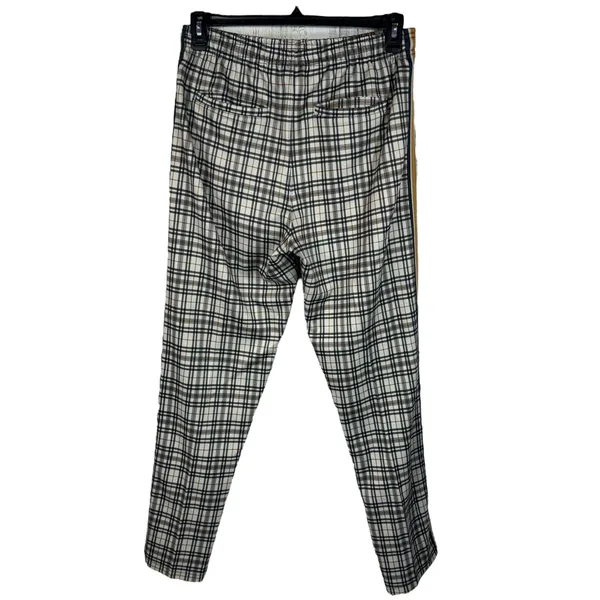 Urban Outfitters Medium Pants Plaid Pull-On Stretch Zip Pockets Hi-Rise Creased - Image 4