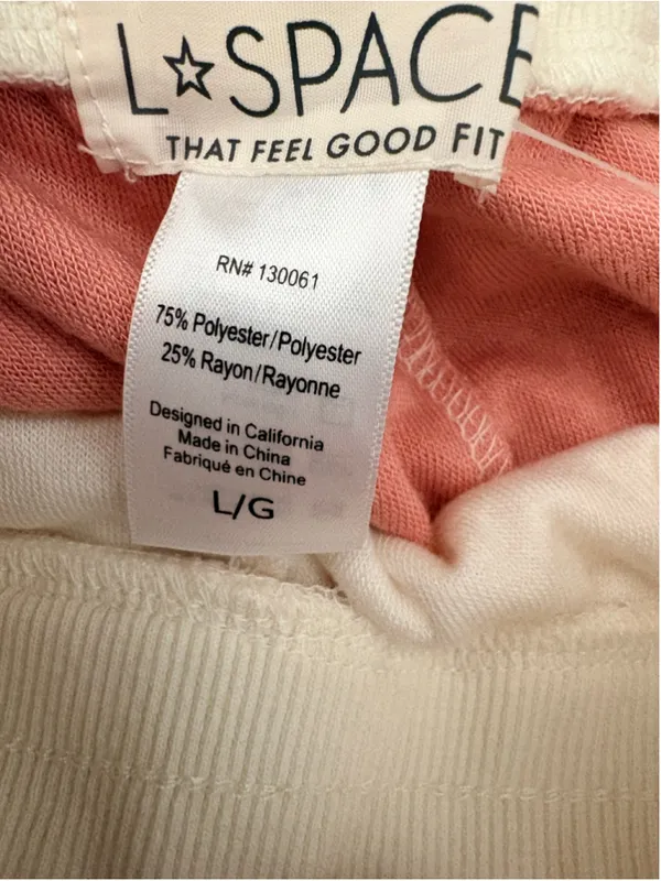 L*SPACE Best Life Pullover & Pant Set, Women's Size L Primrose & Cream NWT - Image 12